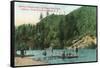 Swimming Near the Dock on the Russian River - Russian River Heights, CA-Lantern Press-Framed Stretched Canvas