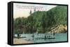 Swimming Near the Dock on the Russian River - Russian River Heights, CA-Lantern Press-Framed Stretched Canvas