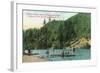 Swimming Near the Dock on the Russian River - Russian River Heights, CA-Lantern Press-Framed Art Print