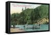 Swimming Near the Dock on the Russian River - Russian River Heights, CA-Lantern Press-Framed Stretched Canvas