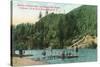 Swimming Near the Dock on the Russian River - Russian River Heights, CA-Lantern Press-Stretched Canvas