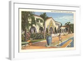 Swimming Pool, Agua Caliente, Tijuana, Mexico-null-Framed Art Print