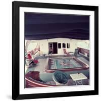 Swimming Pool and Mosaic on the Ship 'Christina O' Owned by Shipping Magnate Aristotle Onassis-Dmitri Kessel-Framed Photographic Print