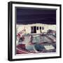 Swimming Pool and Mosaic on the Ship 'Christina O' Owned by Shipping Magnate Aristotle Onassis-Dmitri Kessel-Framed Photographic Print