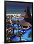 Swimming Pool and Palapas, Cabo San Lucas, Mexico-Walter Bibikow-Framed Photographic Print