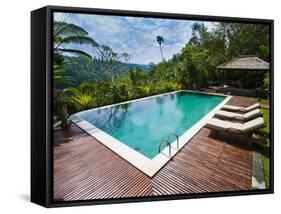 Swimming Pool Area at Luxury Accommodation Near Ubud, Bali, Indonesia, Southeast Asia, Asia-Matthew Williams-Ellis-Framed Stretched Canvas