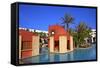 Swimming Pool at Hotel, Agadir, Morocco, North Africa, Africa-Neil-Framed Stretched Canvas