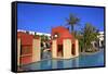 Swimming Pool at Hotel, Agadir, Morocco, North Africa, Africa-Neil-Framed Stretched Canvas