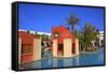 Swimming Pool at Hotel, Agadir, Morocco, North Africa, Africa-Neil-Framed Stretched Canvas