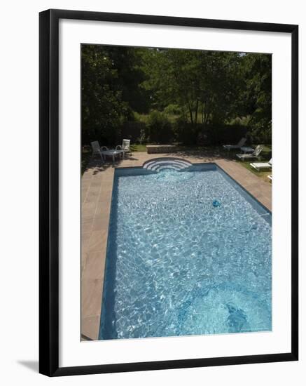 Swimming Pool at the Hotel Pyrenees, St.-Jean-Pied-De-Port, Aquitaine, Basque Country, France-R H Productions-Framed Photographic Print