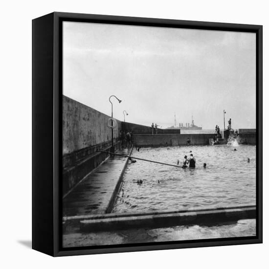 Swimming Pool, Balboa, Panama, 1931-null-Framed Stretched Canvas