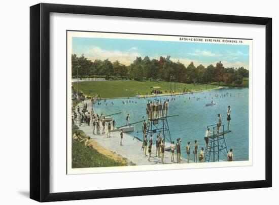 Swimming Pool, Byrd Park, Richmond, Virginia-null-Framed Art Print