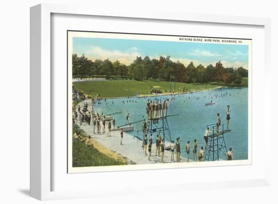 Swimming Pool, Byrd Park, Richmond, Virginia-null-Framed Art Print