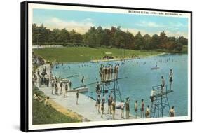 Swimming Pool, Byrd Park, Richmond, Virginia-null-Framed Stretched Canvas