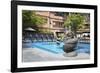 Swimming Pool in Grounds of Dwarika's Hotel, Kathmandu, Nepal, Asia-Ian Trower-Framed Photographic Print