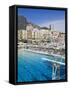 Swimming Pool in La Condamine Area, Monte Carlo, Monaco, Mediterranean, Europe-Richard Cummins-Framed Stretched Canvas