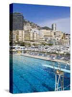 Swimming Pool in La Condamine Area, Monte Carlo, Monaco, Mediterranean, Europe-Richard Cummins-Stretched Canvas