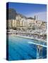 Swimming Pool in La Condamine Area, Monte Carlo, Monaco, Mediterranean, Europe-Richard Cummins-Stretched Canvas