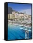 Swimming Pool in La Condamine Area, Monte Carlo, Monaco, Mediterranean, Europe-Richard Cummins-Framed Stretched Canvas