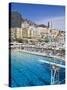 Swimming Pool in La Condamine Area, Monte Carlo, Monaco, Mediterranean, Europe-Richard Cummins-Stretched Canvas