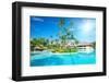 Swimming Pool in the Tropical Hotel-haveseen-Framed Photographic Print