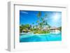 Swimming Pool in the Tropical Hotel-haveseen-Framed Photographic Print