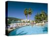 Swimming Pool, Jamaica Grande Hotel, Ocho Rios, Jamaica, West Indies, Central America-Sergio Pitamitz-Stretched Canvas