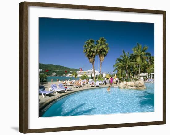 Swimming Pool, Jamaica Grande Hotel, Ocho Rios, Jamaica, West Indies, Central America-Sergio Pitamitz-Framed Photographic Print