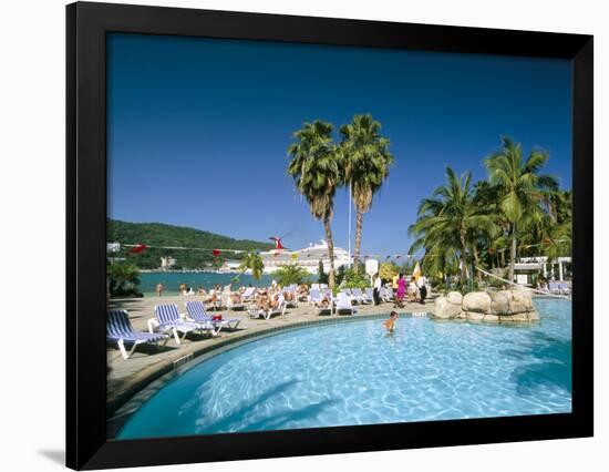 Swimming Pool, Jamaica Grande Hotel, Ocho Rios, Jamaica, West Indies, Central America-Sergio Pitamitz-Framed Photographic Print