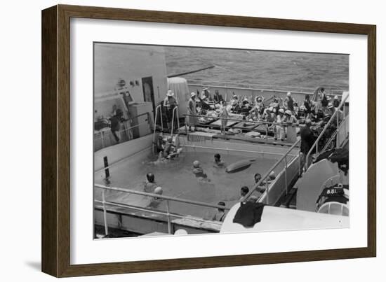 Swimming Pool on Board the Rml 'Atlantis, C1929-C1939-null-Framed Giclee Print