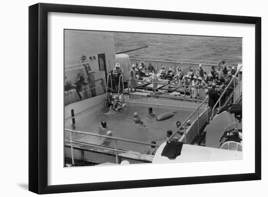 Swimming Pool on Board the Rml 'Atlantis, C1929-C1939-null-Framed Giclee Print