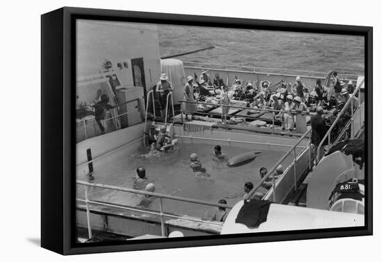 Swimming Pool on Board the Rml 'Atlantis, C1929-C1939-null-Framed Stretched Canvas