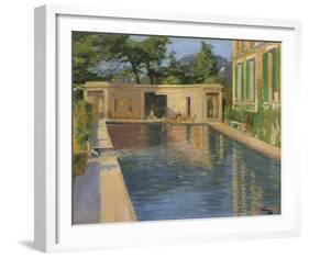 Swimming Pool, Southern France-Sir John Lavery-Framed Giclee Print