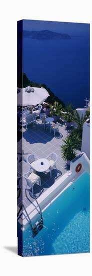 Swimming Pool, Spiliotica Villas, Imerovigli Village, Santorini, Greece-null-Stretched Canvas