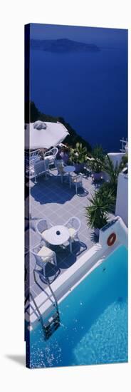 Swimming Pool, Spiliotica Villas, Imerovigli Village, Santorini, Greece-null-Stretched Canvas