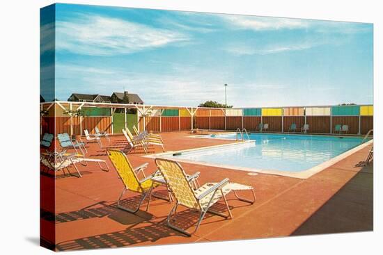 Swimming Pool with Deck Chairs-null-Stretched Canvas