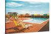 Swimming Pool with Deck Chairs-null-Stretched Canvas