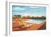 Swimming Pool with Deck Chairs-null-Framed Art Print