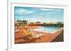 Swimming Pool with Deck Chairs-null-Framed Art Print