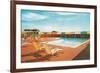 Swimming Pool with Deck Chairs-null-Framed Art Print