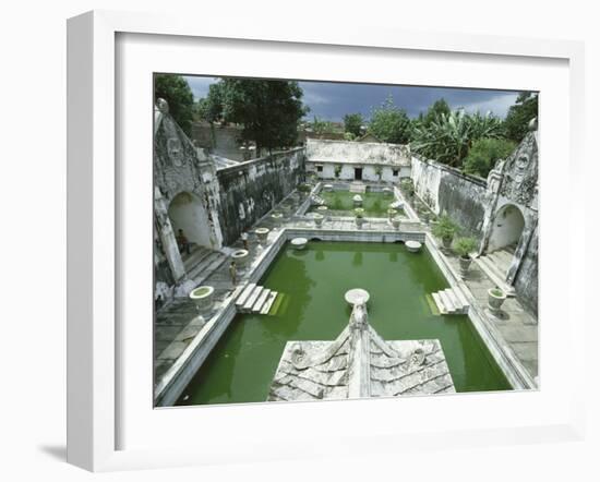 Swimming Pools Where the Court Pricesses Would Bathe, at Taman Sari, the Water Castle, Yogyakarta-Robert Francis-Framed Photographic Print