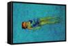 Swimming-Andr? Burian-Framed Stretched Canvas