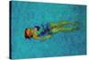 Swimming-Andr? Burian-Stretched Canvas