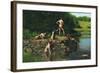 Swimming-Thomas Cowperthwait Eakins-Framed Art Print