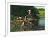 Swimming-Thomas Cowperthwait Eakins-Framed Premium Giclee Print