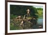 Swimming-Thomas Cowperthwait Eakins-Framed Premium Giclee Print