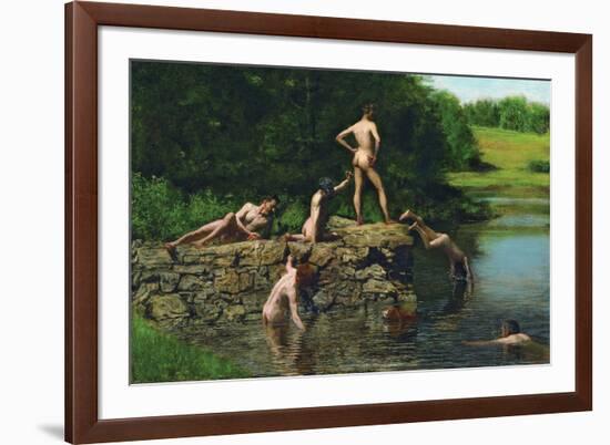 Swimming-Thomas Cowperthwait Eakins-Framed Premium Giclee Print