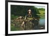 Swimming-Thomas Cowperthwait Eakins-Framed Premium Giclee Print