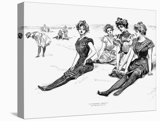 Swimsuits, 1900-Charles Dana Gibson-Stretched Canvas