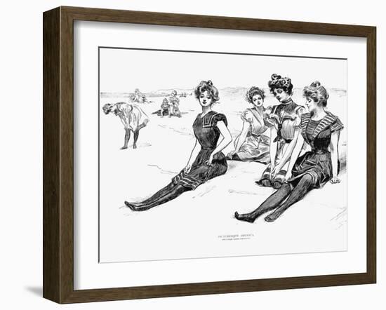 Swimsuits, 1900-Charles Dana Gibson-Framed Giclee Print